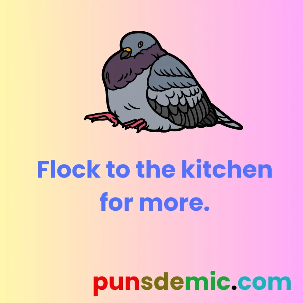 Food and Pigeon Puns 