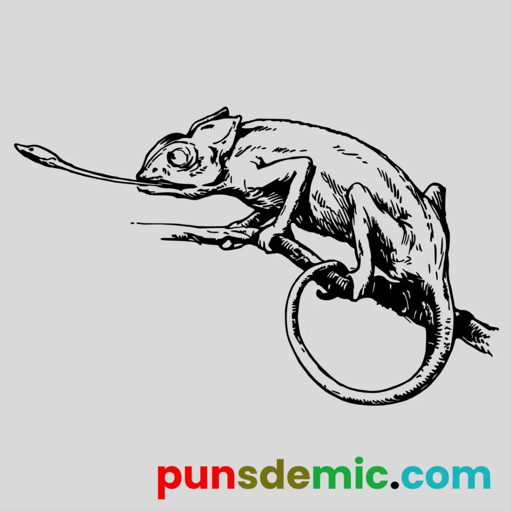 Funny Chameleon Pun